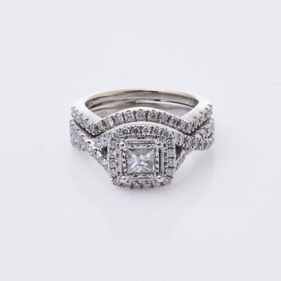 14ct White Gold Diamond Ring