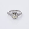 Platinum Princess Cut Diamond Halo Ring