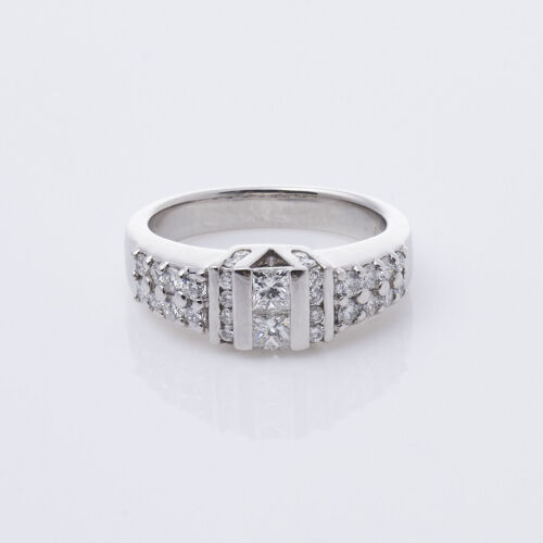 Platinum Modern Diamond Band.