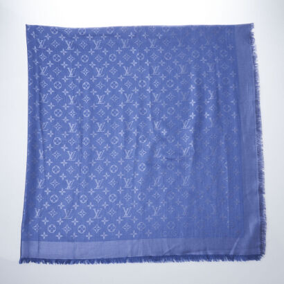 Louis Vuitton Blue Monogram Scarf