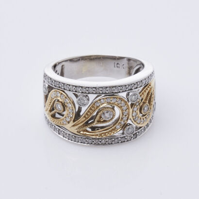 10ct Gold Diamond Dress Ring