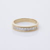18ct Yellow Gold Princess Cut Diamond Band