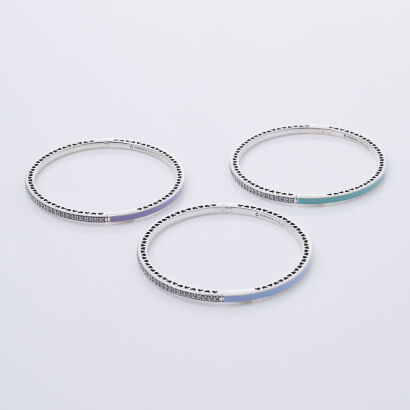 Collection of three Pandora Radiant Hearts Bangles