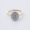 14ct Oval Diamond Cluster Ring