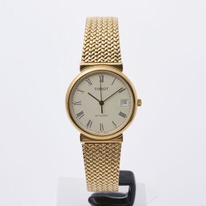 A Gold Plated Tissot Stylist watch