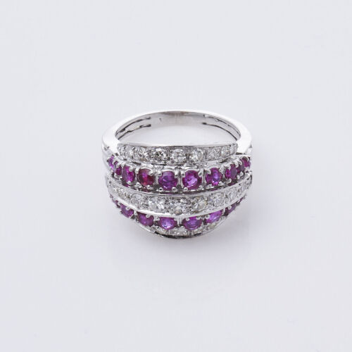14ct Ruby & Diamond Cluster Ring