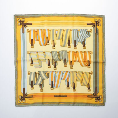 Herm&egrave;s Suspenders Silk Scarf