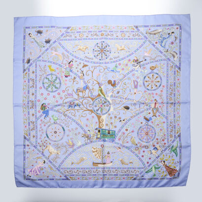 Herm&egrave;s Peuple Du Vent Silk Scarf