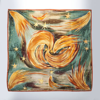 Hermès Feux Du Ciel Silk Scarf