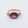 18ct Pink Topaz and Diamond Ring