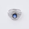 14ct White Gold Sapphire and Diamond Dress Ring