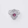 18ct White Gold Ruby and Diamond Dress Ring
