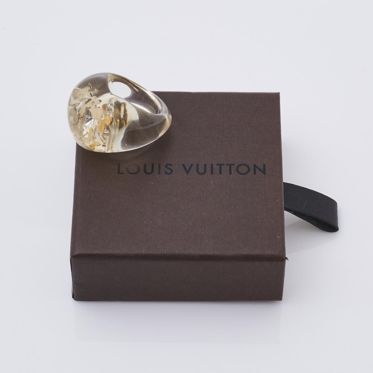 Louis Vuitton Monogram Inclusion Heart Bubble Ring