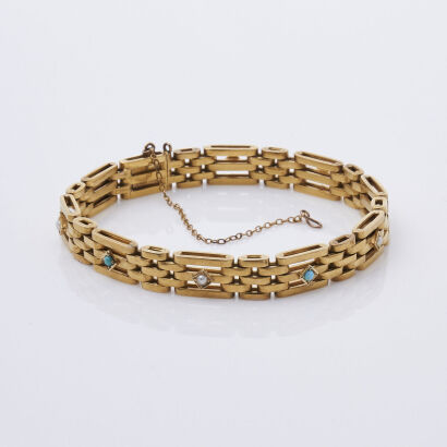 18ct Yellow Gold Gate Bracelet