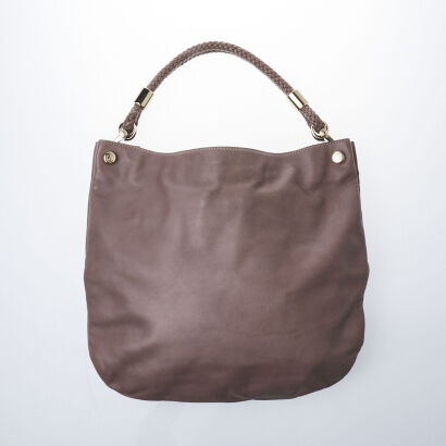 Gucci Leather Braided Top Handle Bag