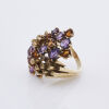 18ct Yellow gold Amethyst and Garnet Retro Ring. - 2
