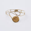 14ct Yellow Gold Hinged Bangle with Coin