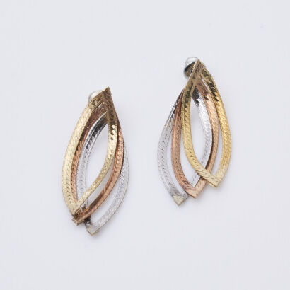 9ct Trigold Drop Earrings
