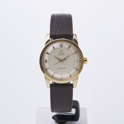 A Vintage Yellow Gold Plated Omega Seamaster watch