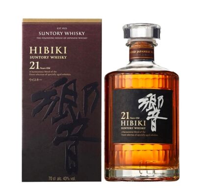 (1) Hibiki 21 Year Old Blended Japanese Whisky, 43% ABV
