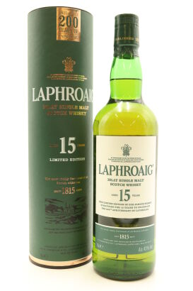(1) Laphroaig 15 Year Old Single Malt Scotch Whisky 200th Anniversary Limited Edition, 43% ABV