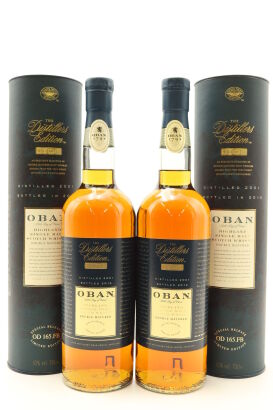 (2) Oban Distillers Edition Double Matured Montilla Fino Sherry Cask Wood Single Malt Scotch Whisky, 43% ABV