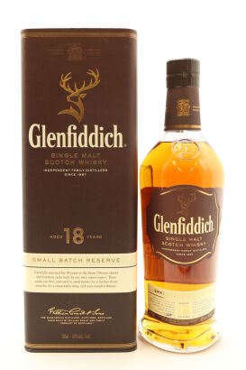 (1) Glenfiddich 18 Year Small Batch Reserve Single Malt Scotch Whisky, 40% ABV