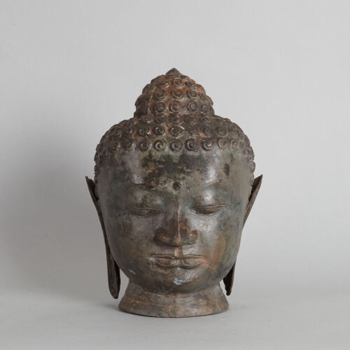 A Chinese Archaic Bronze Head of Buddha