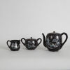 A Chinese Black Shell-Inlaid Teaset (3 pieces)