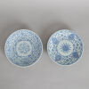 Two Chinese Mid Qing-Dynasty Blue and White Dishes