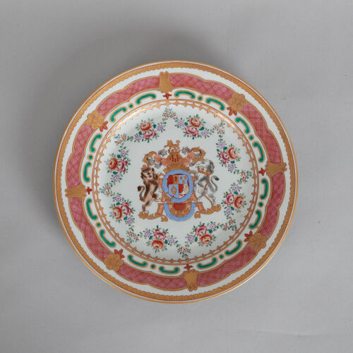 A Chinese Qing Dynasty Famille Rose Dish