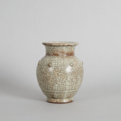 A Chinese Song to Yuan-Dynasty Crackle-Glazed Vase