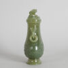 A Carved Chinese Qing-Dynasty Jade Two-Handled Lidded Vase - 4