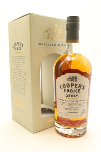 (1) Cooper Choice 2008 Dufftown Speyside Cask Strength Single Malt Scotch Whisky, 56% ABV