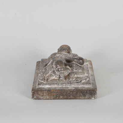 A Chinese Qing-Dynasty 'Figural' Stone Weight