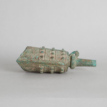 A Large Chinese Archaic Bronze Ritual Bell
