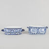 Two Chinese Blue and White 'Floral' Two-Handled Jars