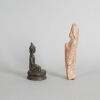 A Han/Tang-Dynasty Chinese Pottery Figure & A Chinese Qing-Dynasty Bronze Figure of Buddha - 2