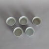 A Set of Five Chinese BLue and White 'Figural' Cups (hallmark, two chipped) - 2