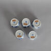 A Set of Five Chinese BLue and White 'Figural' Cups (hallmark, two chipped) - 3