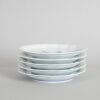 A Set of Five Japanese Blue and White Enamelled 'Floral' Dishes