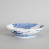 A Japanese Mid 20th Century Blue and White Enamelled 'Floral' Dish - 2