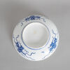 A Japanese Mid 20th Century Blue and White Enamelled 'Floral' Dish - 3