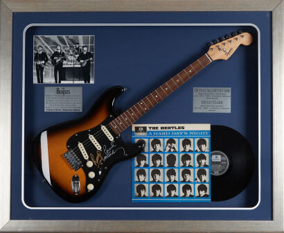 A Guitar Signed by Paul McCartney and Ringo Starr