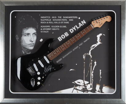 A Guitar Signed by Bob Dylan