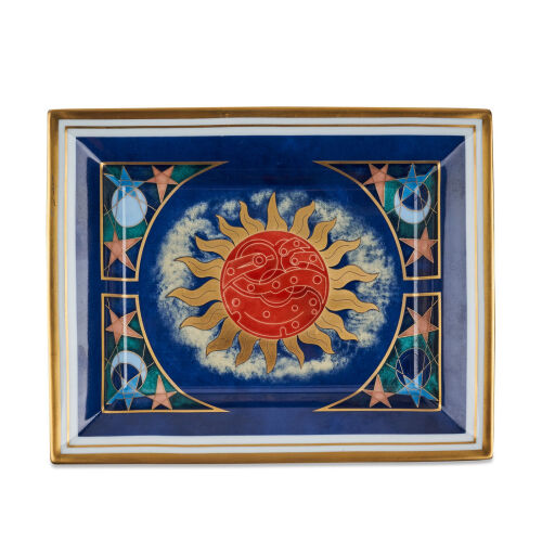 A Patek Philippe Limoges Porcelain and Enamel Sundries Tray