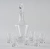 A Daum Decanter and Six Shot Glasses