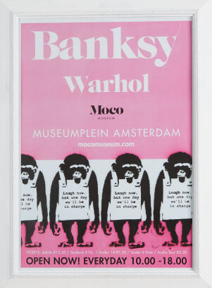 Moco Museum 2016 Original Banksy & Warhol 'Laugh Now' Exhibition Poster