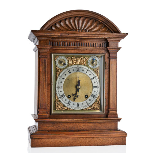 A Mahogany-Cased Mantel Clock