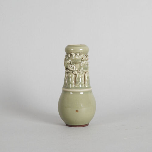 A Chinese Ming Dynasty Longquan Celadon Vase (small damaged on dragon claw)